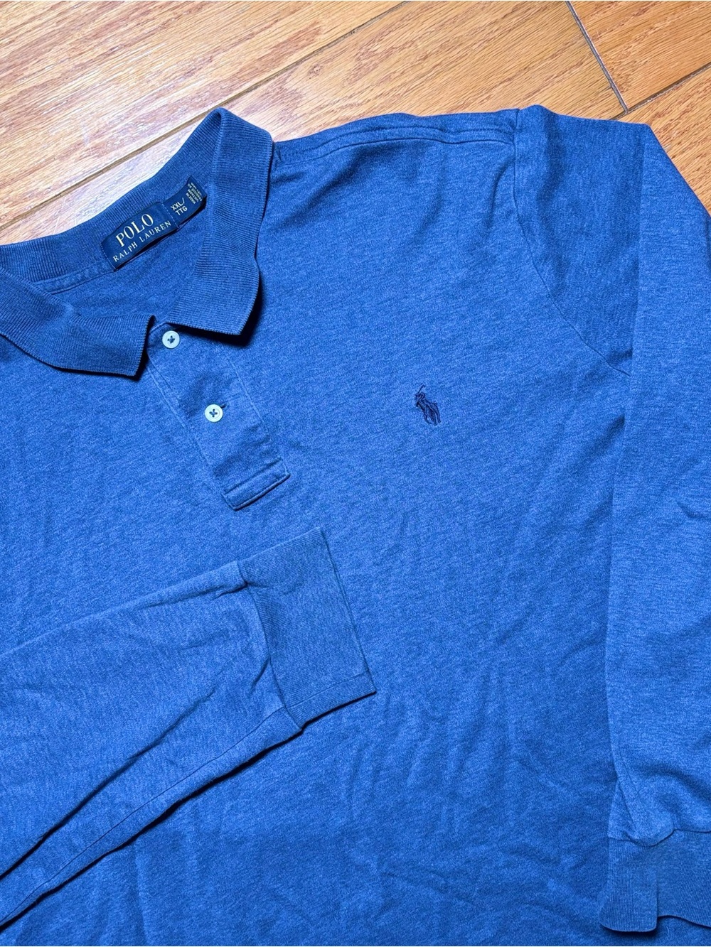Polo by Ralph Lauren Men's Long Sleeve Polo - Blue Heather